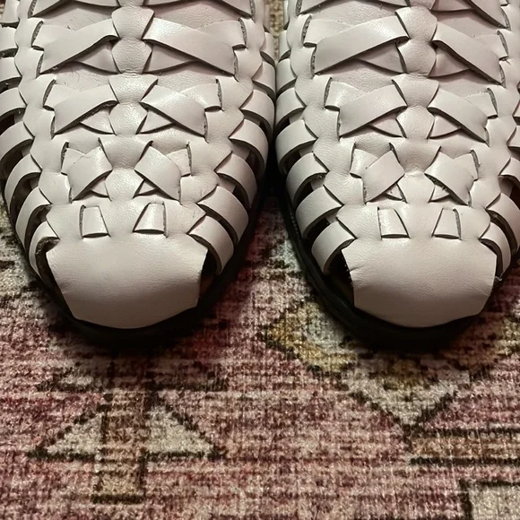 Genuine leather Vintage ROMANO - made in Brazil - Huaraches white sandals Sz 7 - Picture 12 of 12